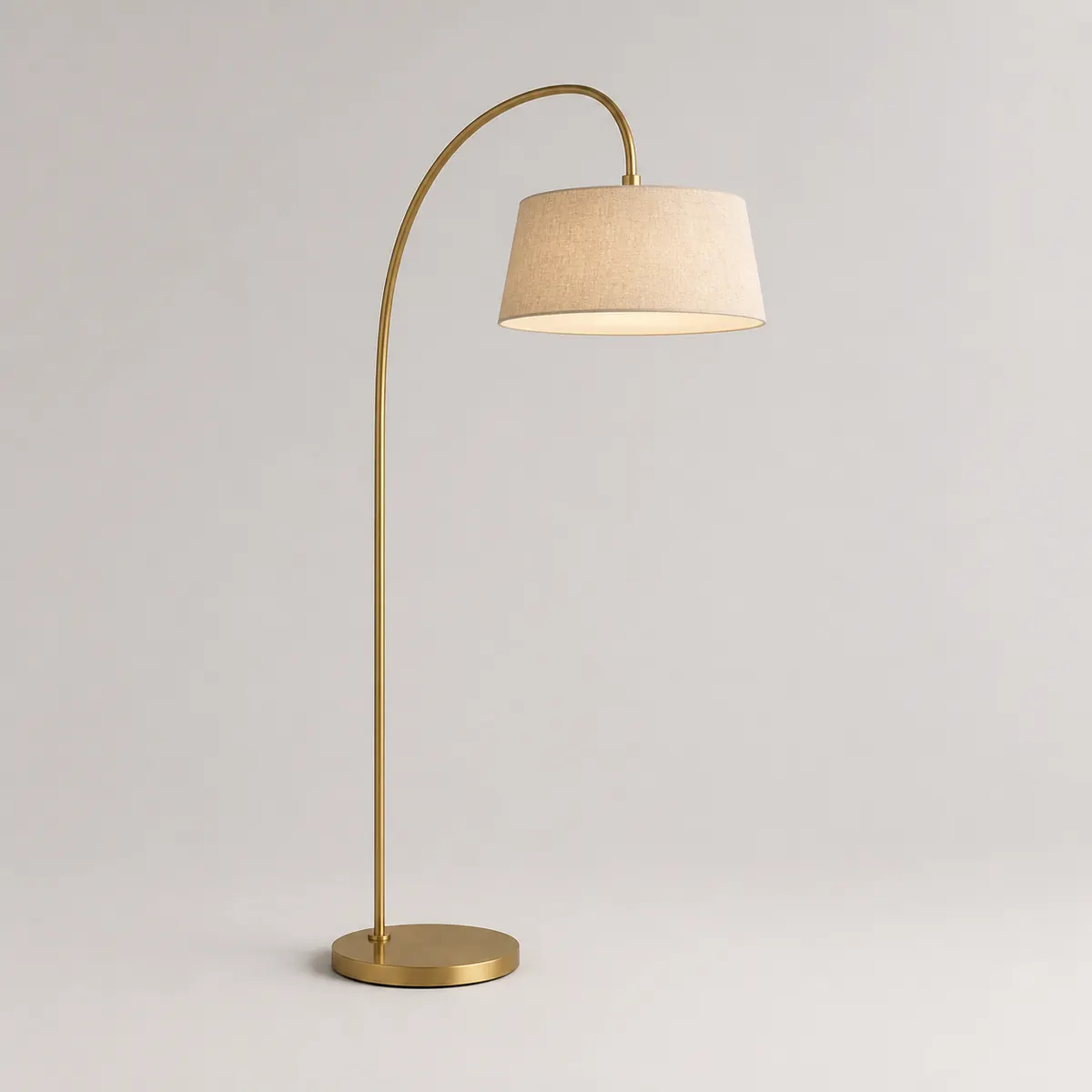 Arc floor lamp, shown as a photorealistic visual reference