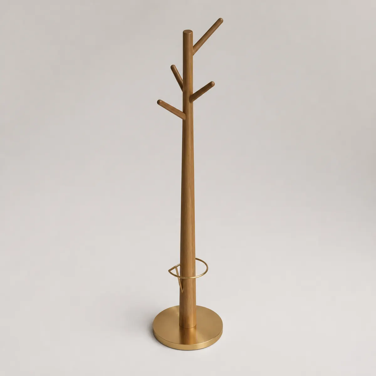 Branching hall coat rack, shown as a photorealistic visual reference