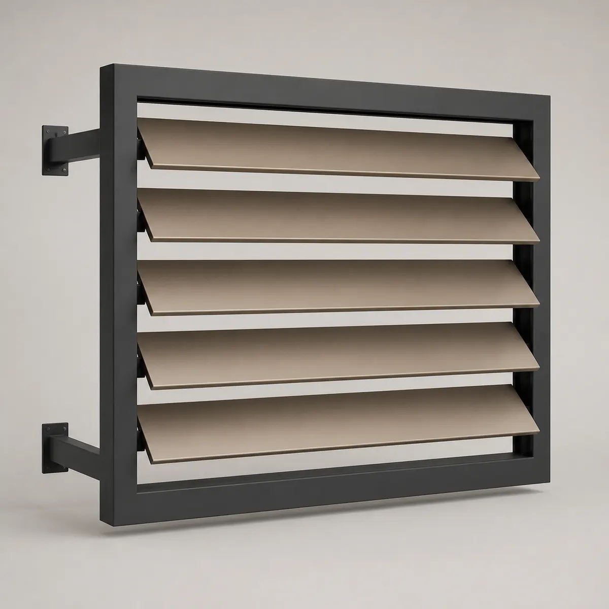 Bronze brise soleil, shown as a photorealistic visual reference