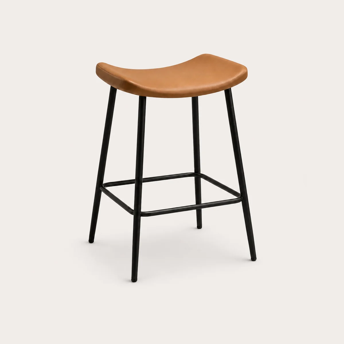 Saddle counter stool, the real-world character this definition is written to capture