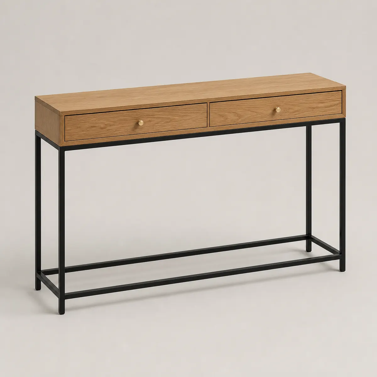 Slim drawer console, shown as a photorealistic visual reference